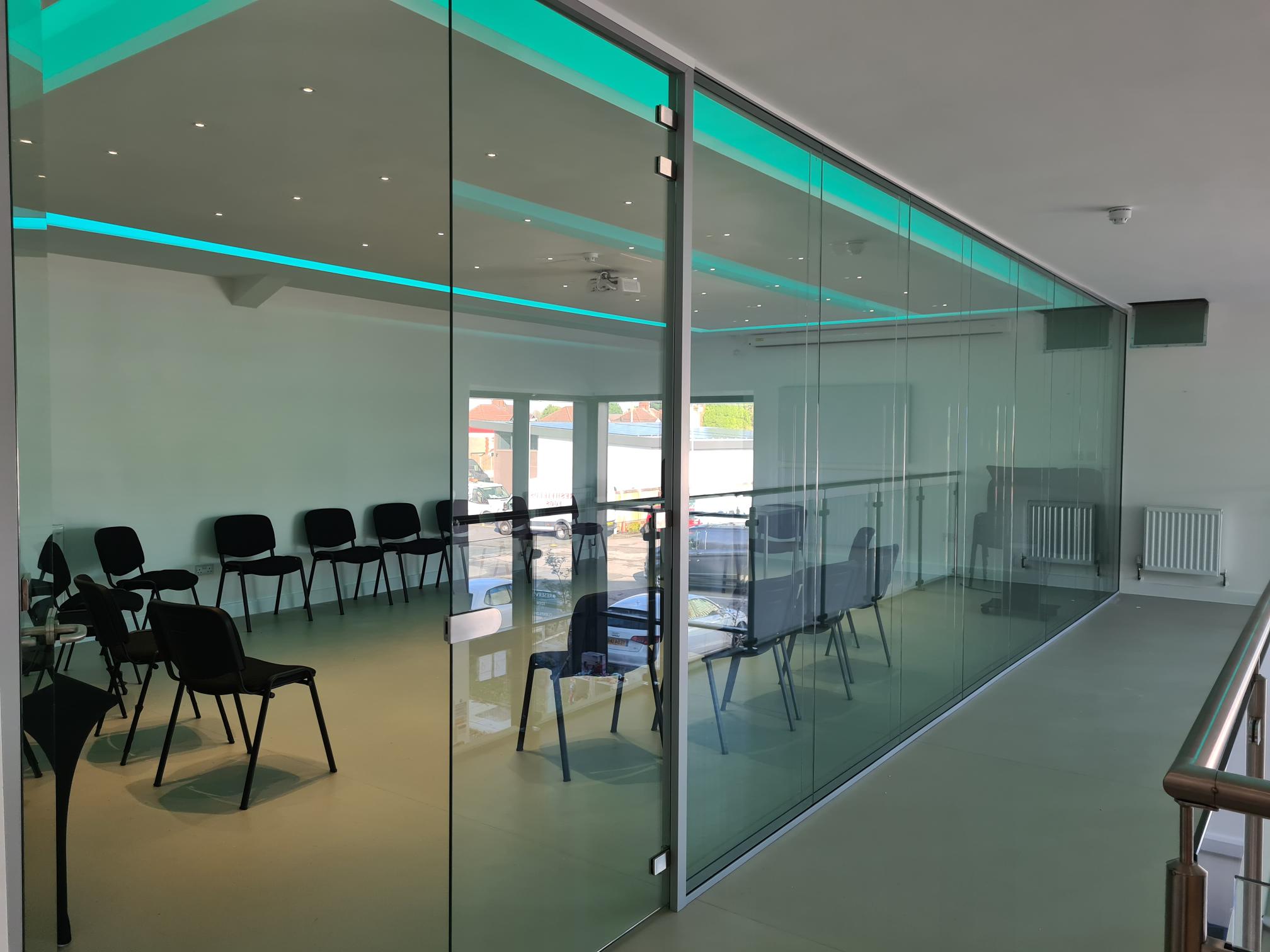 Glazed training and meeting room at Eden Vets